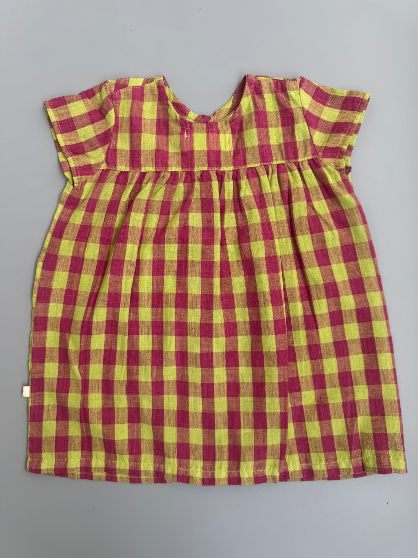 Berry Lime Check Dress
