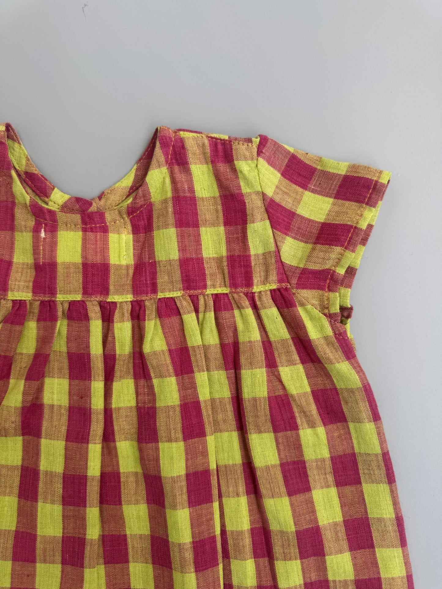 Berry Lime Check Dress