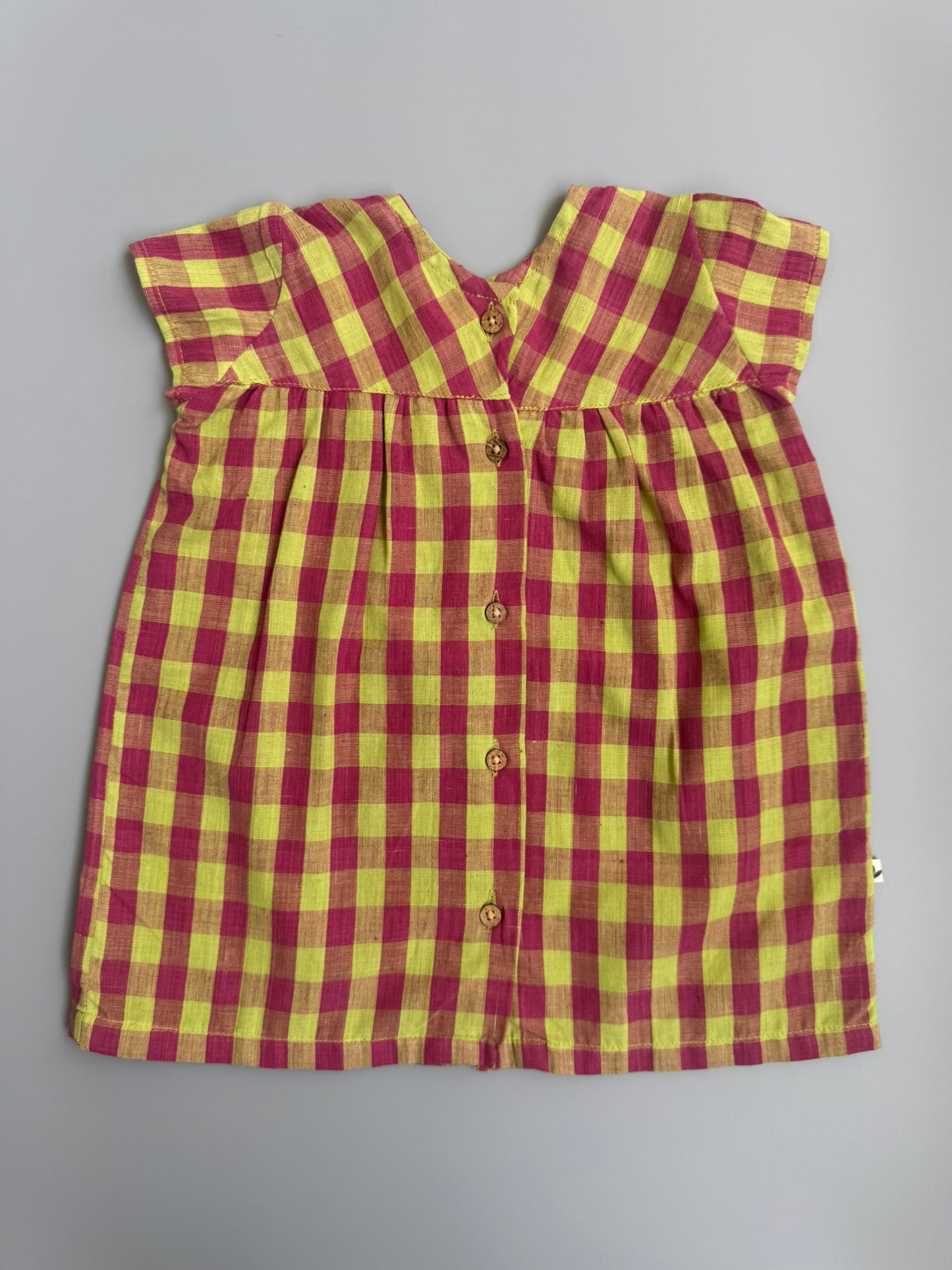 Berry Lime Check Dress