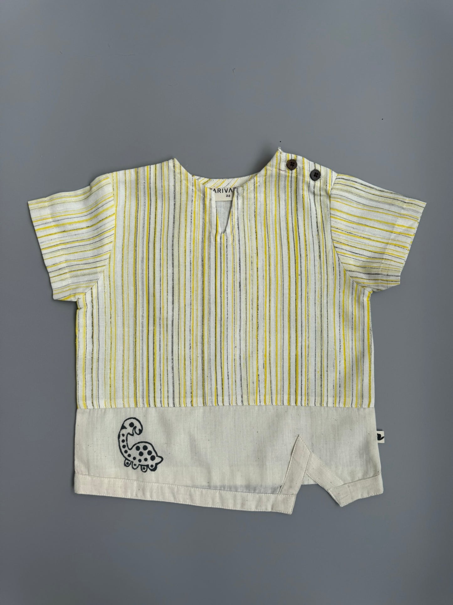 Lemon Stripe Handloom Cotton