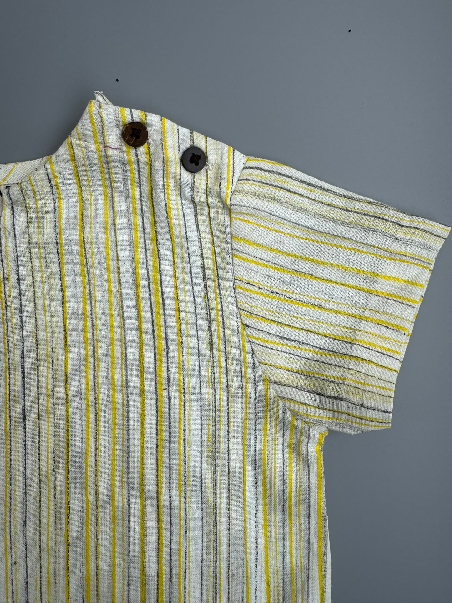 Lemon Stripe Handloom Cotton