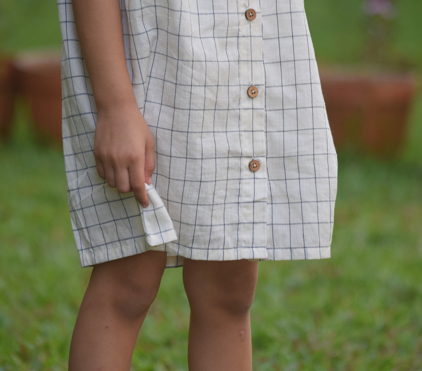 Whispering Checks Handloom Dress