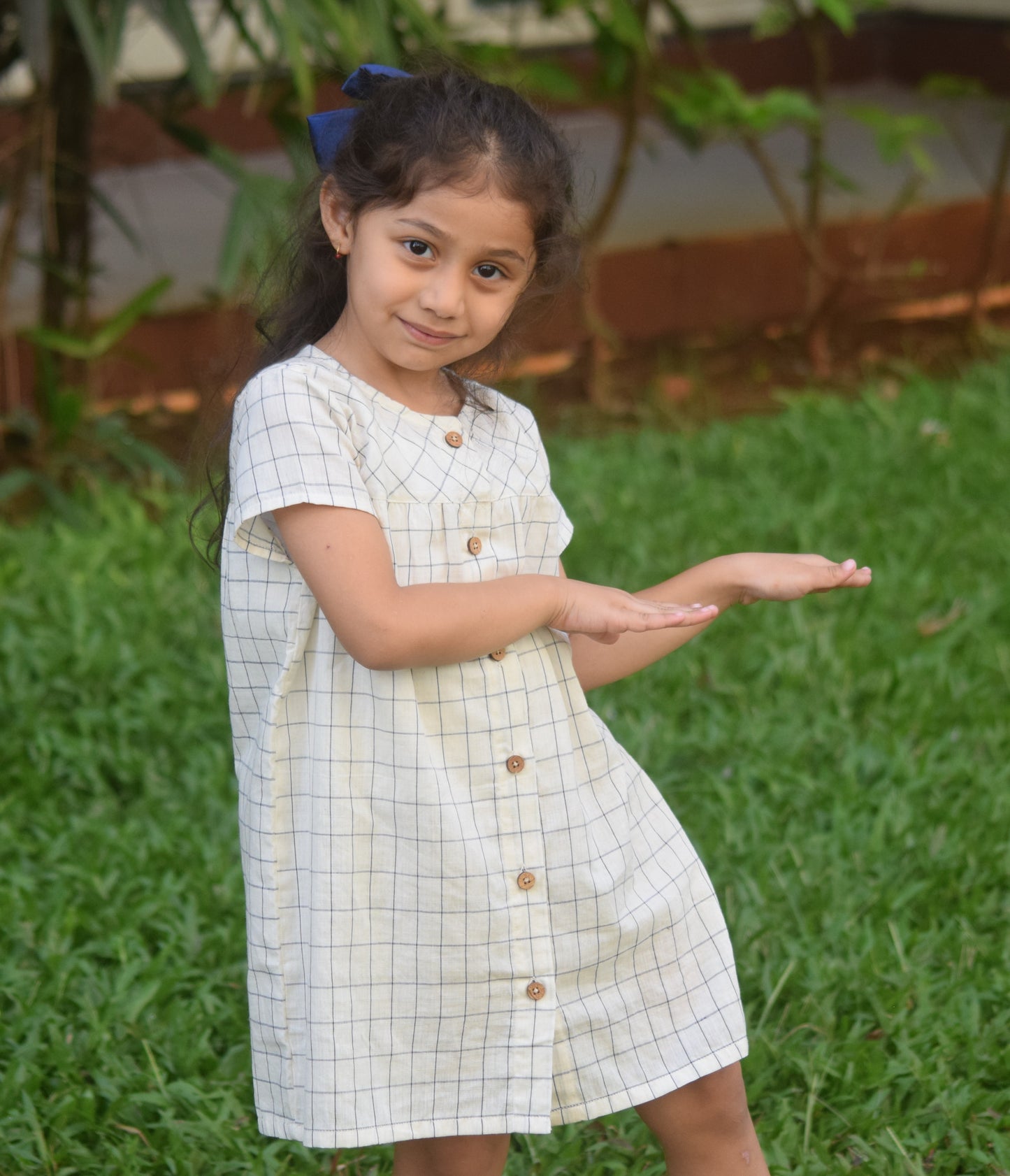 Whispering Checks Handloom Dress