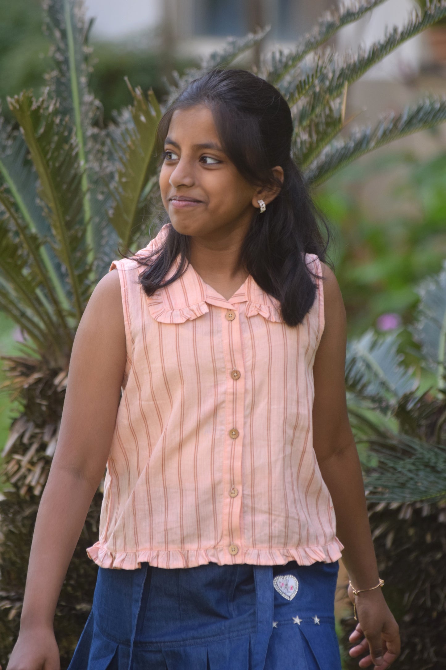 Blush Ruffle Handloom Top