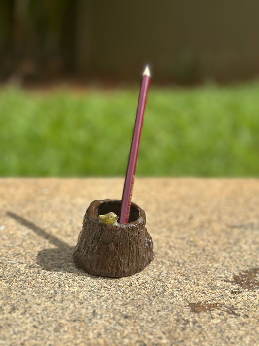 Little Forest Trunk Ceramic Pencil Stand