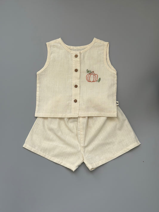 Little Pumpkin Handloom Coord Set