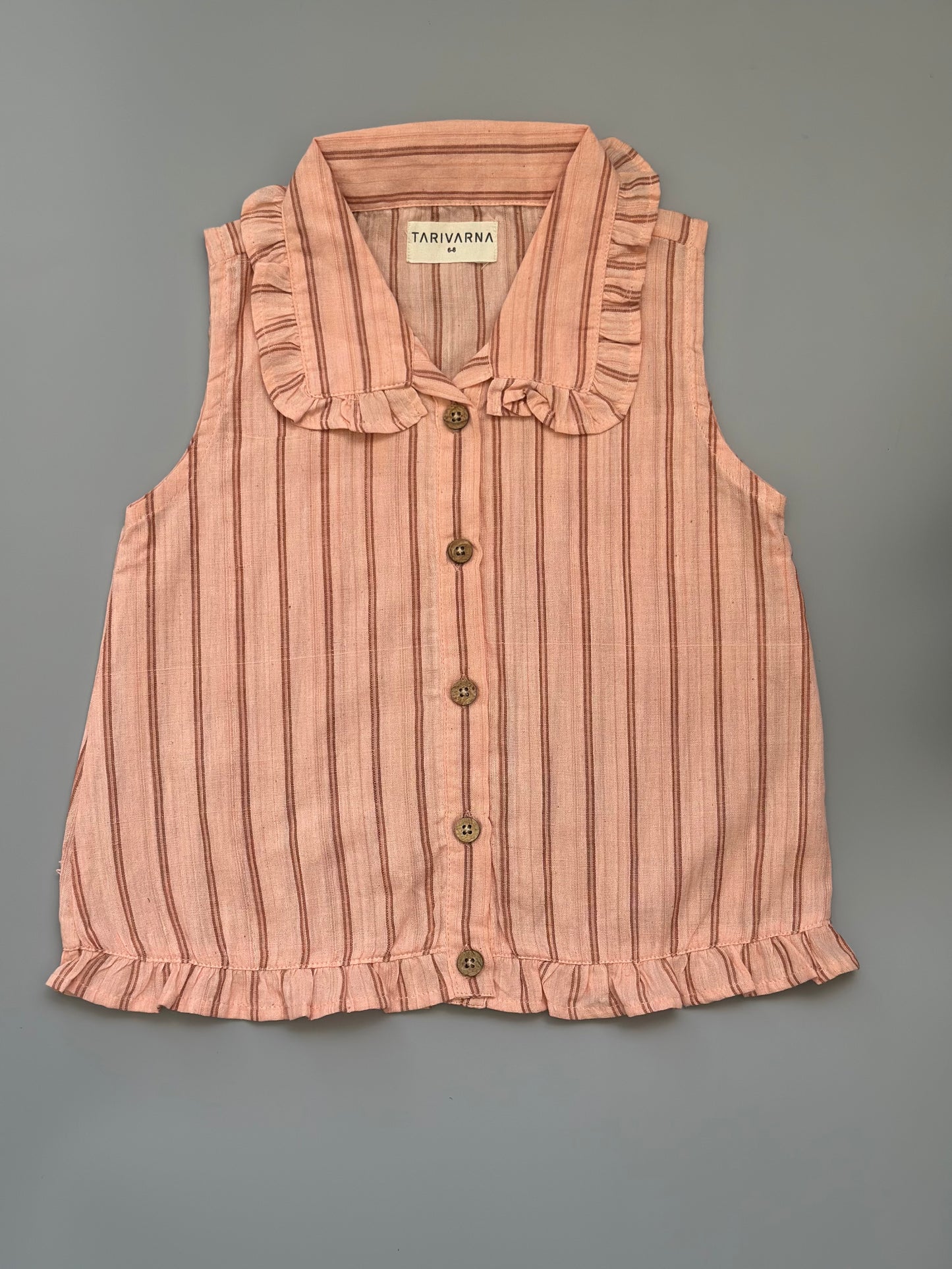 Blush Ruffle Handloom Top